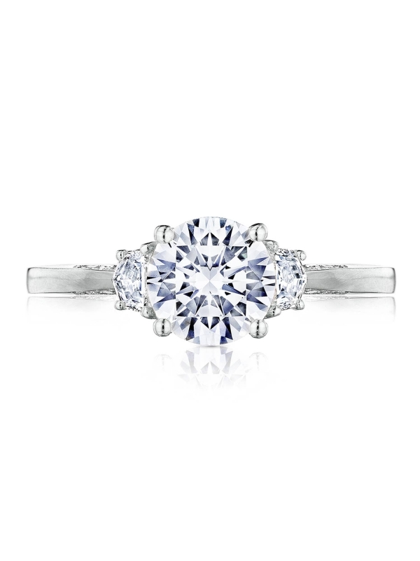 Round 3-Stone Engagement Ring
