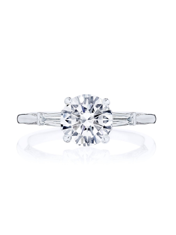 Round 3-Stone Engagement Ring