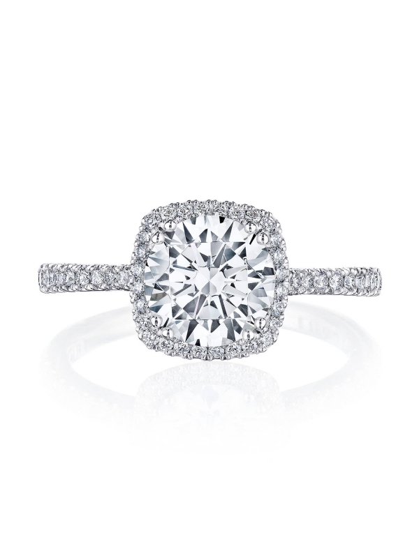 Round with Cushion Bloom Engagement Ring