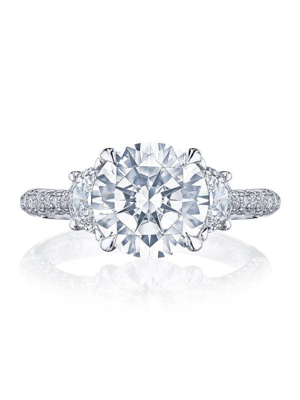 Round 3-Stone Engagement Ring